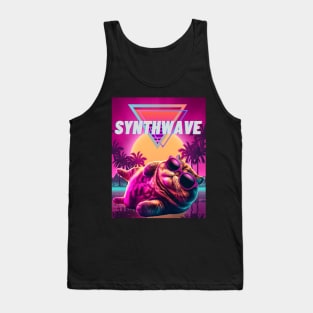 Synthwave cat Tank Top